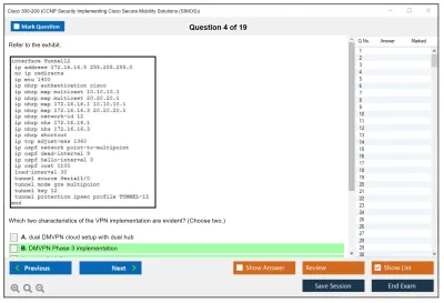 Cisco 300-209 CCNP Security Implementing Cisco Secure Mobility Solutions (SIMOS) Practice test exam simulator test engine exam Prep practice test questions answers Image 4