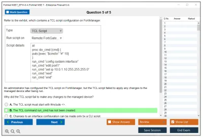 Fortinet NSE7_EFW-6.4 Fortinet NSE 7 - Enterprise Firewall 6.4 Practice test exam simulator test engine exam Prep practice test questions answers Image 5