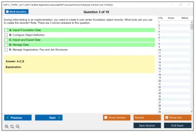 SAP C_THR81_2211 SAP Certified Application AssociateSAP SuccessFactors Employee Central Core 1H/2022 Practice test exam simulator test engine exam Prep practice test questions answers Image 3