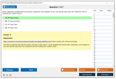 HP HP2-H62 Selling HP Business Personal Systems Hardware 2018 Practice test exam simulator test engine exam Prep practice test questions answers Image 7