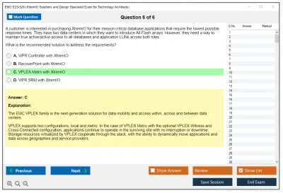 EMC E20-526 XtremIO Solutions and Design Specialist Exam for Technology Architects Practice test exam simulator test engine exam Prep practice test questions answers Image 6