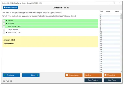 Juniper JN0-1302 Data Center Design. Specialist (JNCDS-DC) Practice test exam simulator test engine exam Prep practice test questions answers Image 1
