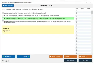 IBM C9560-517 IBM Workload Automation V9.2 Implementation Practice test exam simulator test engine exam Prep practice test questions answers Image 7