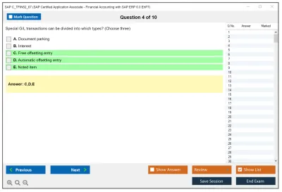 SAP C_TFIN52_67 SAP Certified Associate - Financial Accounting with SAP ERP 6.0 EhP7 Practice test exam simulator test engine exam Prep practice test questions answers Image 4