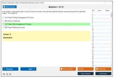 Software Certifications CSBA Certified Software Business Analyst (CSBA) Practice test exam simulator test engine exam Prep practice test questions answers Image 1