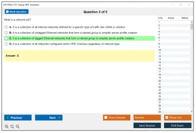 HP HPE2-T37 Using HPE OneView Practice test exam simulator test engine exam Prep practice test questions answers Image 3