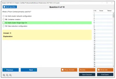 Nutanix NCP-MCI-6.5 Nutanix Certified Professional - Multicloud Infrastructure (NCP-MCI) v6.5 exam Practice test exam simulator test engine exam Prep practice test questions answers Image 6