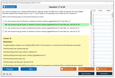 Cisco 300-115 CCNP Cisco IP Switched Networks (SWITCH v2.0) Practice test exam simulator test engine exam Prep practice test questions answers Image 17
