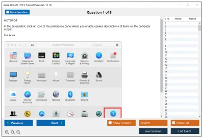 Apple 9L0-422 OS X Support Essentials 10.10 Practice test exam simulator test engine exam Prep practice test questions answers Image 1