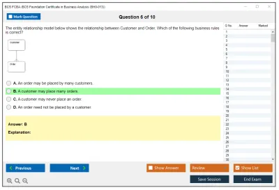 BCS FCBA BCS Foundation Certificate in Business Analysis (BH0-013) Practice test exam simulator test engine exam Prep practice test questions answers Image 6