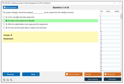PMI PMI-002 Certified Associate in Project Management (CAPM) Certification Practice test exam simulator test engine exam Prep practice test questions answers Image 3