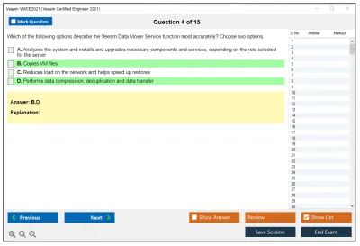 Veeam VMCE2021 Veeam Certified Engineer 2021 Practice test exam simulator test engine exam Prep practice test questions answers Image 4