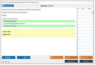 SAP C_CPI_14 SAP Certified Development Associate - SAP Integration Suite Practice test exam simulator test engine exam Prep practice test questions answers Image 1