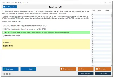 Nokia 4A0-112 Nokia IS-IS Routing Protocol Practice test exam simulator test engine exam Prep practice test questions answers Image 4
