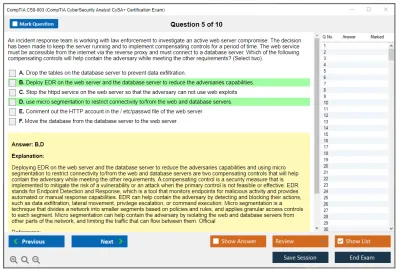 CompTIA CS0-003 CompTIA CyberSecurity Analyst CySA+ Certification Exam Practice test exam simulator test engine exam Prep practice test questions answers Image 5