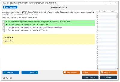 Hitachi HH0-350 HITACHI DATA SYSTEMS CERTIFIED SPECIALIST – NAS ARCHITECT Practice test exam simulator test engine exam Prep practice test questions answers Image 4