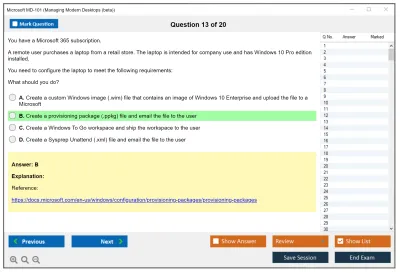 Microsoft MD-101 Managing Modern Desktops Practice test exam simulator test engine exam Prep practice test questions answers Image 13