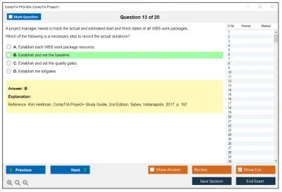 CompTIA PK0-004 CompTIA Project + Practice test exam simulator test engine exam Prep practice test questions answers Image 13