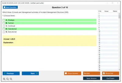 GAQM ISO-BCMS-22301 ISO 22301 BCMS - Certified Lead Auditor Practice test exam simulator test engine exam Prep practice test questions answers Image 3