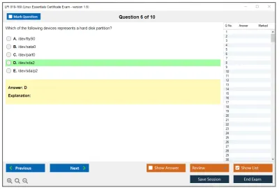 LPI 010-160 Linux Essentials Certificate Exam - version 1.6 Practice test exam simulator test engine exam Prep practice test questions answers Image 6