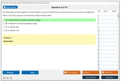 PECB ISO-22301-Lead-Auditor PECB Certified ISO 22301 Lead Auditor Exam Practice test exam simulator test engine exam Prep practice test questions answers Image 8