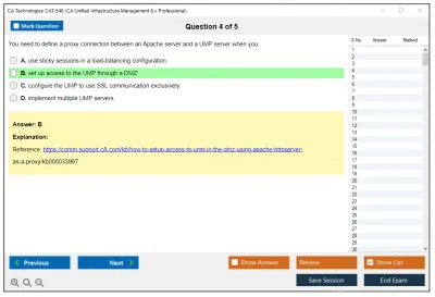 CA Technologies CAT-540 CA Unified Infrastructure Management 8.x Proven Professional Exam Practice test exam simulator test engine exam Prep practice test questions answers Image 4