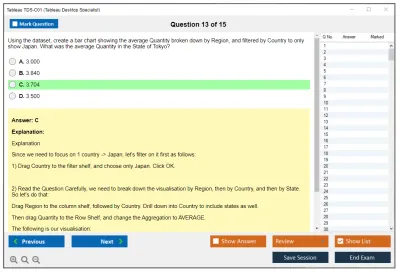 Tableau TDS-C01 Tableau Desktop Specialist Practice test exam simulator test engine exam Prep practice test questions answers Image 13