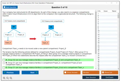 Oracle 1z0-1067-22 Oracle Cloud Infrastructure 2022 Cloud Operations Professional Practice test exam simulator test engine exam Prep practice test questions answers Image 5