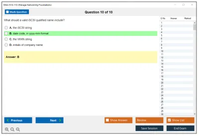 SNIA S10-110 Storage Networking Foundations Exam Practice test exam simulator test engine exam Prep practice test questions answers Image 10