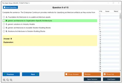 The Open Group OG0-091 TOGAF 9 Part 1 Practice test exam simulator test engine exam Prep practice test questions answers Image 9