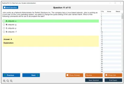 RedHat RH133 Red Hat Linux System Administration Practice test exam simulator test engine exam Prep practice test questions answers Image 11