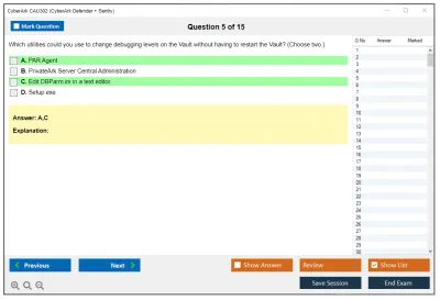 CyberArk CAU302 CyberArk Defender + Sentry Practice test exam simulator test engine exam Prep practice test questions answers Image 5