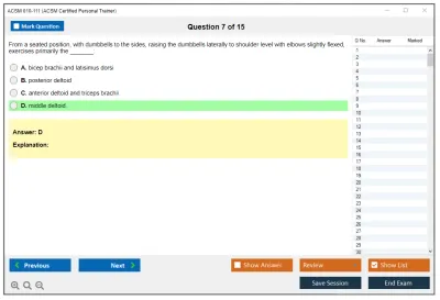 ACSM 010-111 ACSM Certified Personal Trainer Practice test exam simulator test engine exam Prep practice test questions answers Image 7