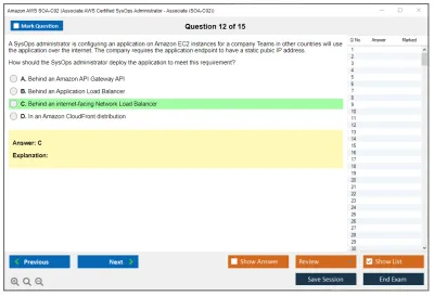 Amazon AWS SOA-C02 AWS Certified SysOps Administrator - Associate (SOA-C02) Practice test exam simulator test engine exam Prep practice test questions answers Image 12