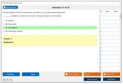 CMT CMT-Level-II CMT Level II Exam Practice test exam simulator test engine exam Prep practice test questions answers Image 11