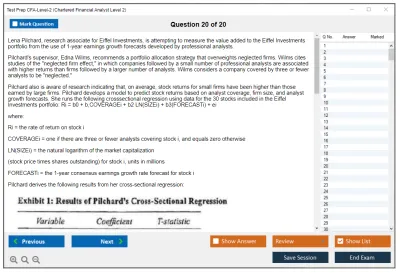 Test Prep CFA-Level-2 Chartered Financial Analyst Level 2 Practice test exam simulator test engine exam Prep practice test questions answers Image 20