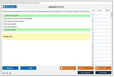 Cisco 648-375 Cisco Express Foundation for Systems Engineers Practice test exam simulator test engine exam Prep practice test questions answers Image 5