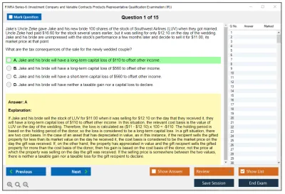 FINRA Series-6 Investment Company and Variable Contracts Products Representative Qualification Examination (IR) Practice test exam simulator test engine exam Prep practice test questions answers Image 1