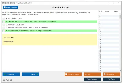 IBM C2090-320 DB2 11 Fundamentals for z/OS Practice test exam simulator test engine exam Prep practice test questions answers Image 2