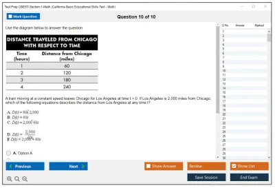 Test Prep CBEST-Section-1-Math California Basic Educational Skills Test - Math Practice test exam simulator test engine exam Prep practice test questions answers Image 10
