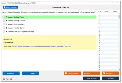 Veeam VMCE_V9 VEEAM Certified Engineer (VMCE9) Practice test exam simulator test engine exam Prep practice test questions answers Image 14