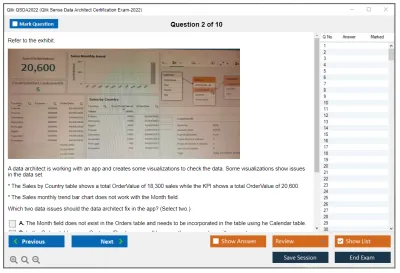 Qlik QSDA2022 Qlik Sense Data Architect Certification Exam 2022 Practice test exam simulator test engine exam Prep practice test questions answers Image 2