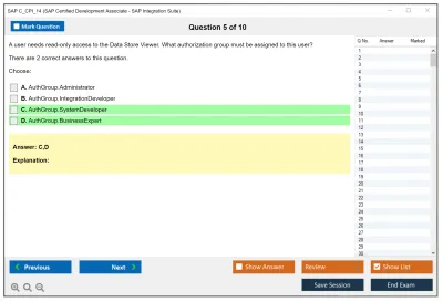 SAP C_CPI_14 SAP Certified Development Associate - SAP Integration Suite Practice test exam simulator test engine exam Prep practice test questions answers Image 5