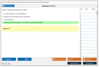 Oracle 1z0-1059 Oracle Revenue Management Cloud Service 2019 Implementation Essentials Practice test exam simulator test engine exam Prep practice test questions answers Image 8