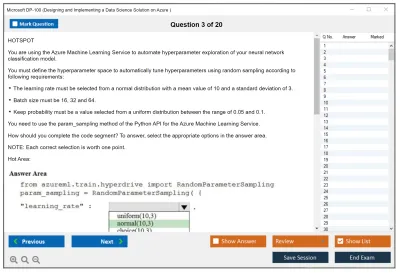 Microsoft DP-100 Designing and Implementing a Data Science Solution on Azure Practice test exam simulator test engine exam Prep practice test questions answers Image 3