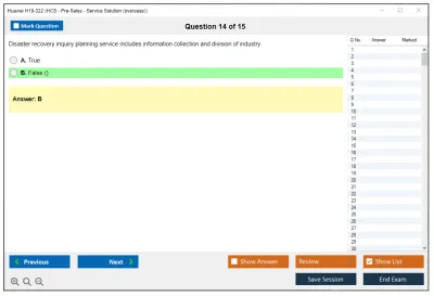 Huawei H19-322 HCS - Pre-Sales - Service Solution (overseas) Practice test exam simulator test engine exam Prep practice test questions answers Image 14