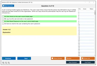 Salesforce Salesforce-Certified-Administrator Salesforce Certified Administrator Practice test exam simulator test engine exam Prep practice test questions answers Image 4