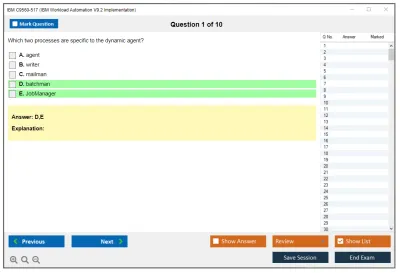 IBM C9560-517 IBM Workload Automation V9.2 Implementation Practice test exam simulator test engine exam Prep practice test questions answers Image 1