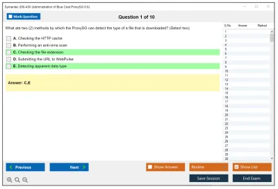 Symantec 250-430 Administration of Blue Coat ProxySG 6.6 Practice test exam simulator test engine exam Prep practice test questions answers Image 1