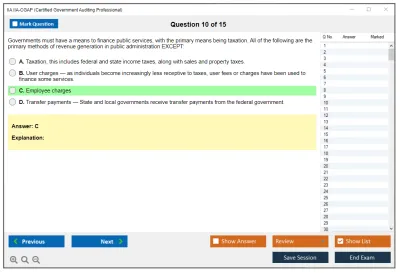 IIA IIA-CGAP Certified Government Auditing Professional Practice test exam simulator test engine exam Prep practice test questions answers Image 10